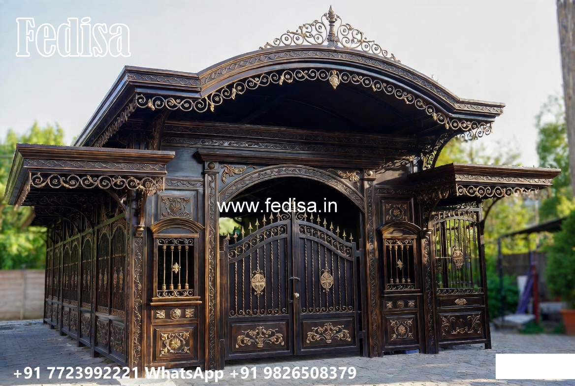 Modern Car Parking Shed Design with Elegant Roof Panels No-4079