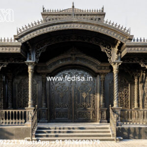 Car Parking Shed Design with Decorative Luxury Elements No-4084