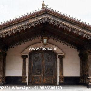 Elegant Car Parking Shed Design with Beautiful Outdoor Appeal No-4196