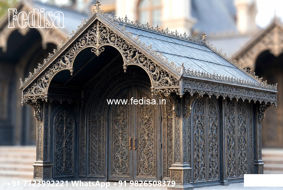 Attractive Luxury Car Parking Shed Design with Lighting No-4257