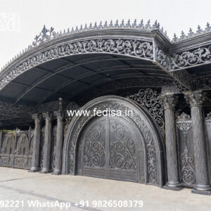 Luxury Car Parking Shed Design with Elegant Front Appeal No-4294