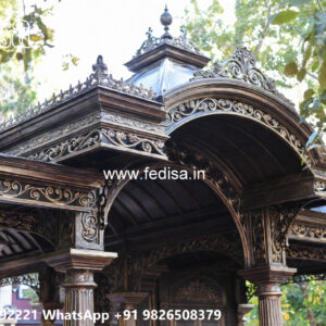 Luxury Car Parking Shed Design with Decorative Architectural Style No-4322