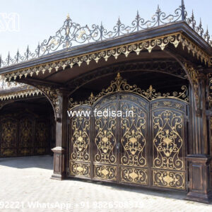Elegant Luxury Car Parking Shed Design with Modern Roof Style No-4349