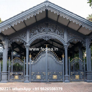 Elegant Iron Car Parking Shed Design for Urban Homes No-4429