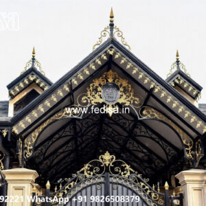 Iron Car Parking Shed Design with Elegant Metal Finish No-4444