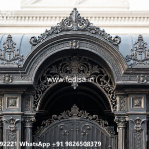 Iron Car Parking Shed Design with Attractive Support Columns No-4454