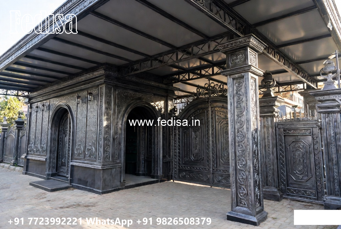 Iron Car Parking Shed Design for Premium Residential Projects No-4464