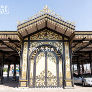 Modern Iron Car Parking Shed Design for Spacious Homes No-4472