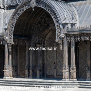 Stylish Iron Car Parking Shed Design with Elegant Roofing No-4474