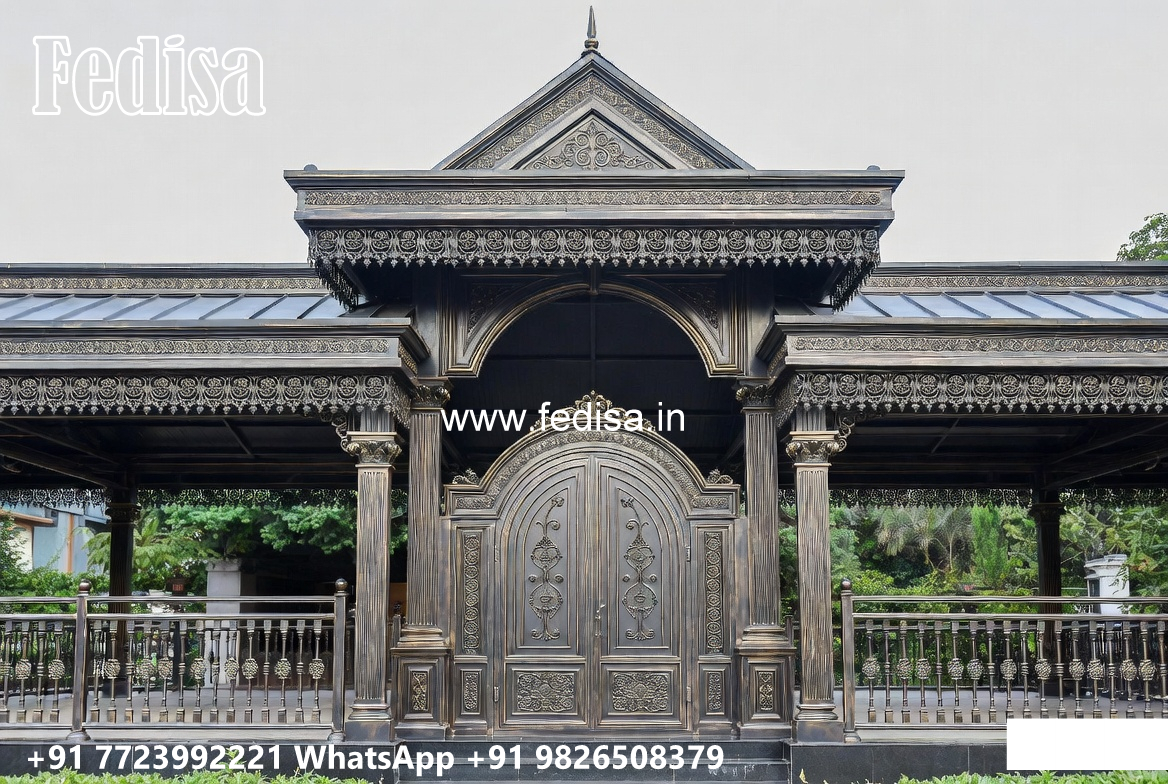 Classic Car Parking Shed Design with Wooden Elements No-4495