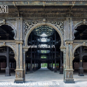 Classic Car Parking Shed Design with Traditional Architecture No-4516