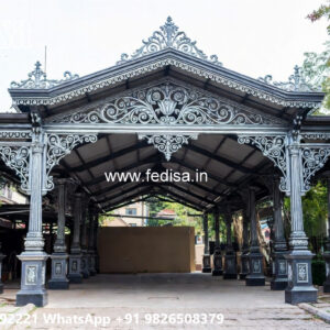 Classic Car Parking Shed Design with Wooden Roof Structure No-4518